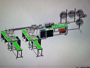 一拖二全自動(dòng)口罩生產(chǎn)線